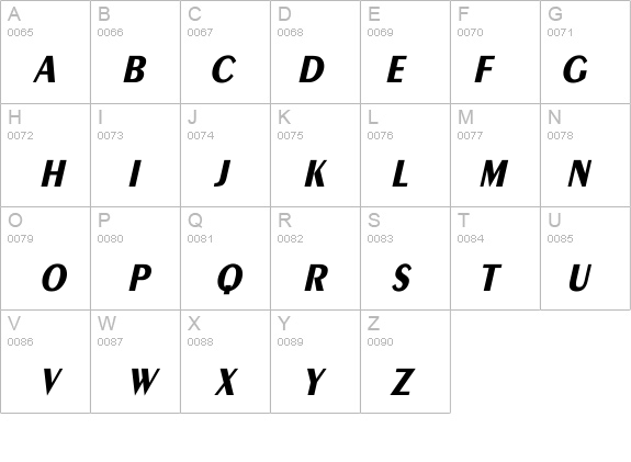 Exotic-Bold Th Italic details - Free Fonts at FontZone.net