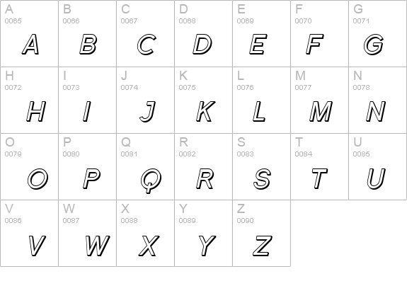 Florencesans Shaded Italic details - Free Fonts at FontZone.net