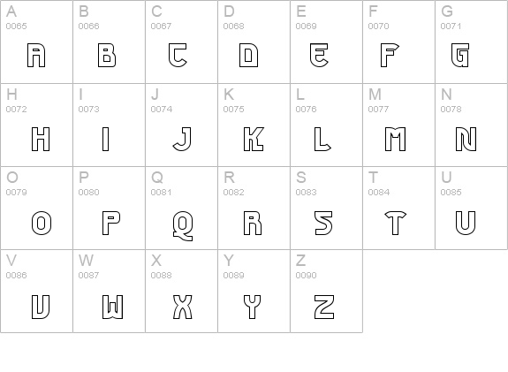 Futurex Phat Outline details - Free Fonts at FontZone.net