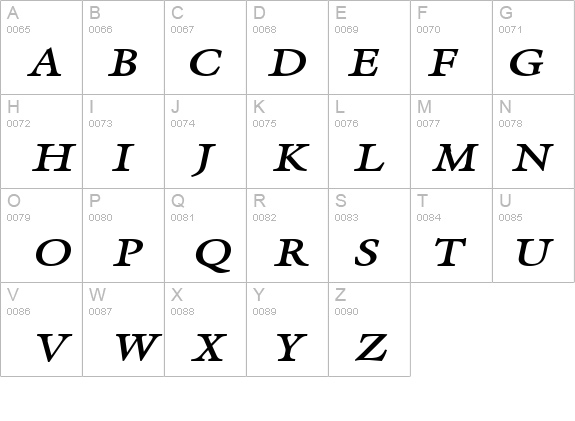 Galant Wide BoldItalic details - Free Fonts at FontZone.net