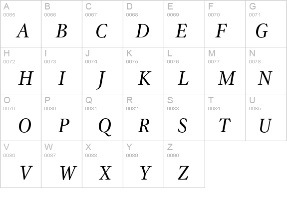 GammaBookItalic details - Free Fonts at FontZone.net