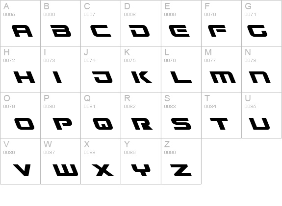 Gunship Leftalic details - Free Fonts at FontZone.net