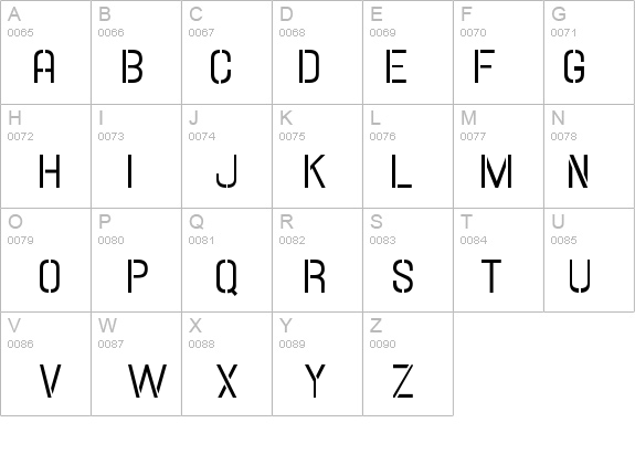 Hallandale Stencil JL details - Free Fonts at FontZone.net