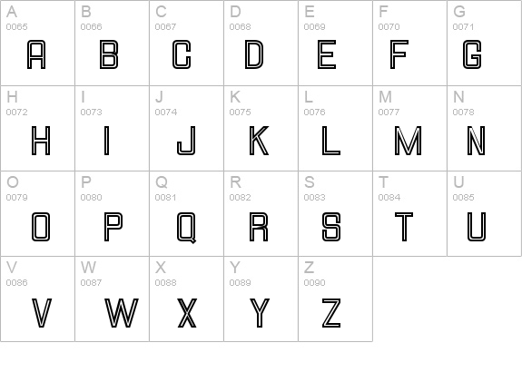 HallandaleSquareInline JL details - Free Fonts at FontZone.net