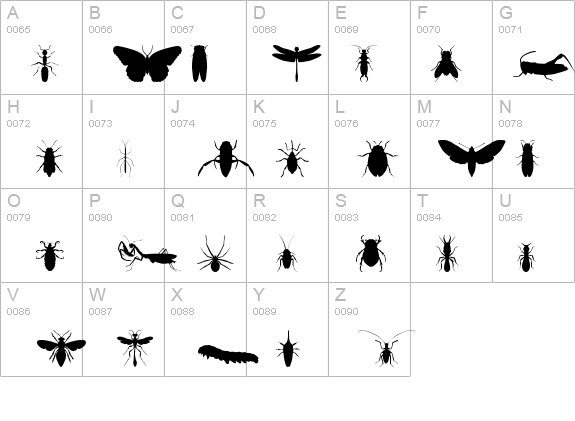 Insectile Solid details - Free Fonts at FontZone.net
