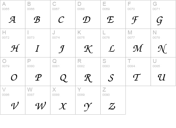 ITC Zapf Chancery SWA details - Free Fonts at FontZone.net