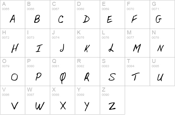 JacksHand Regular details - Free Fonts at FontZone.net