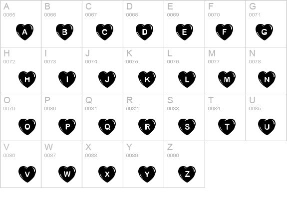 JLR Simple Hearts details - Free Fonts at FontZone.net