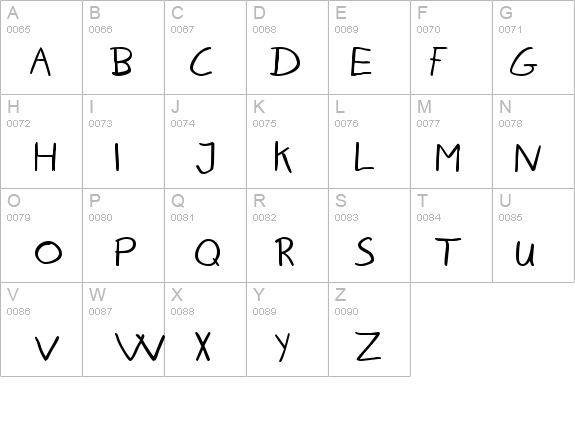 Karen Helenes haandskrift details - Free Fonts at FontZone.net
