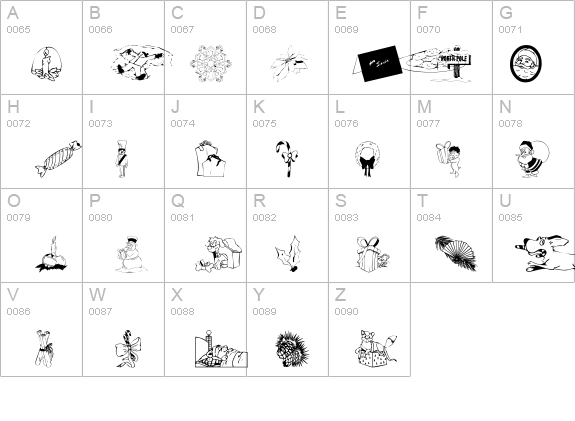 KR Christmas 2002 Dings 4 details - Free Fonts at FontZone.net