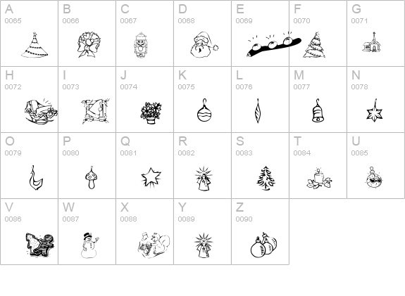 KR Christmas Dings 2004 Two details - Free Fonts at FontZone.net