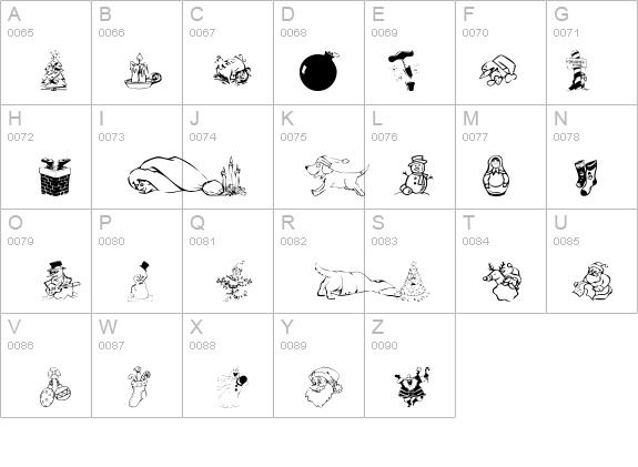 KR Christmas Dings 2004 details - Free Fonts at FontZone.net