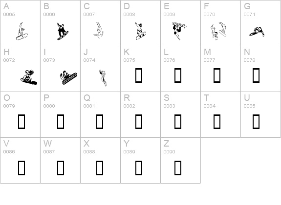 KR Snowboard details - Free Fonts at FontZone.net