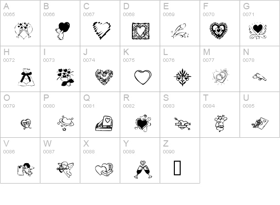 KR Valentine Dings 2002 details - Free Fonts at FontZone.net