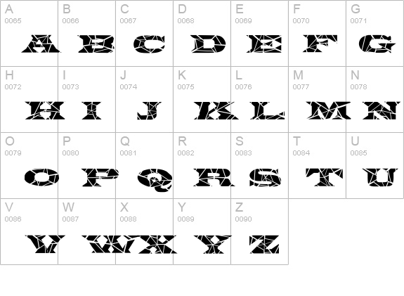 Latin-Cracked Normal details - Free Fonts at FontZone.net