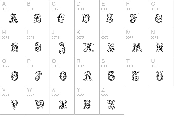 Leafy glade details - Free Fonts at FontZone.net