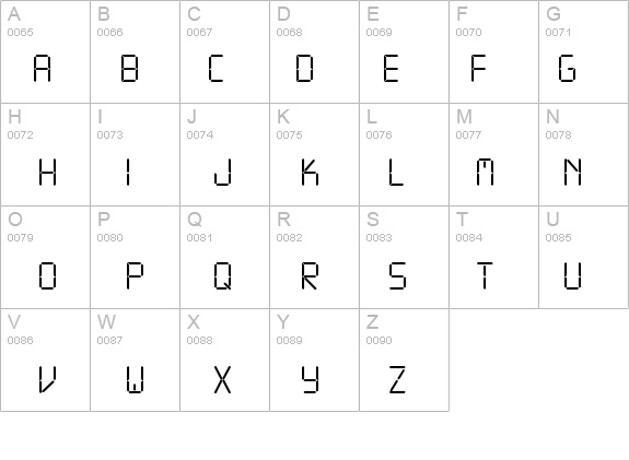 LEDFont details - Free Fonts at FontZone.net