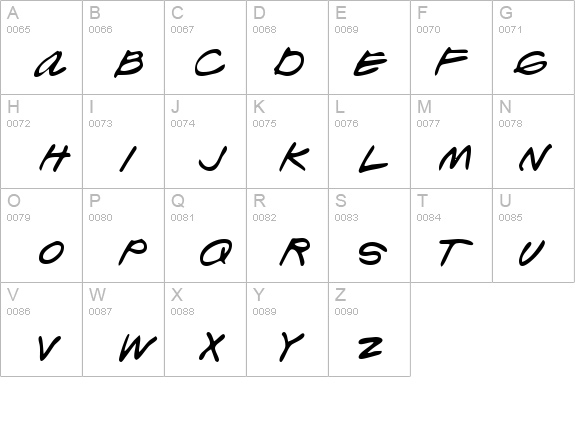 LesleysHand Regular details - Free Fonts at FontZone.net