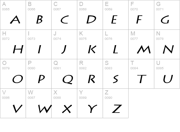 Liste-Extended Italic details - Free Fonts at FontZone.net