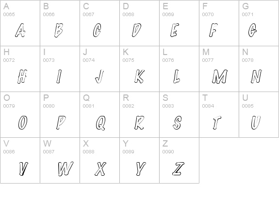 Marker-Hollow Italic details - Free Fonts at FontZone.net