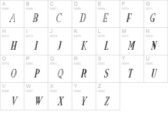 New England-Engraved-Condensed Italic details - Free Fonts at FontZone.net