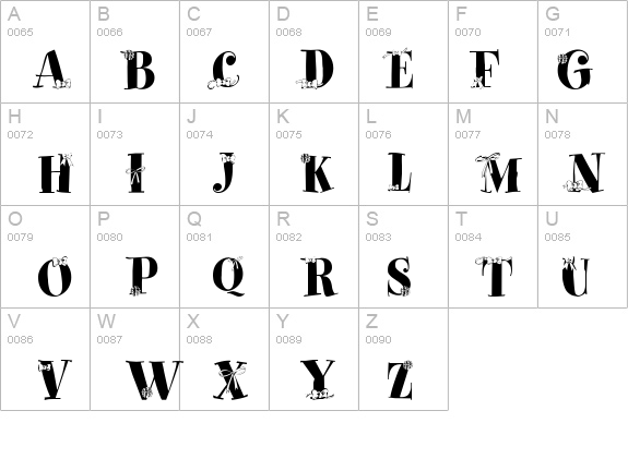 Paquet Cadeaux details - Free Fonts at FontZone.net