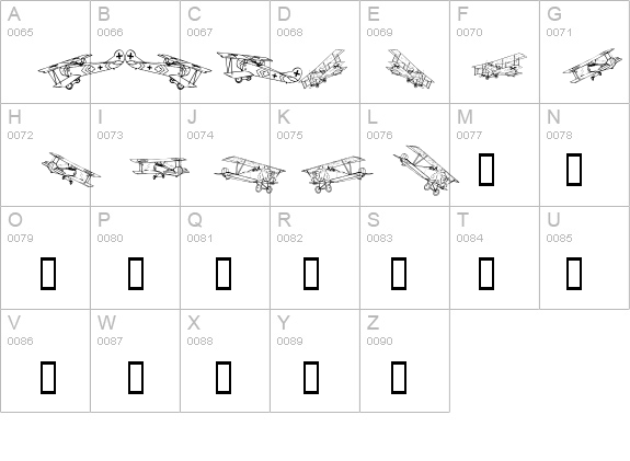 Planes details - Free Fonts at FontZone.net