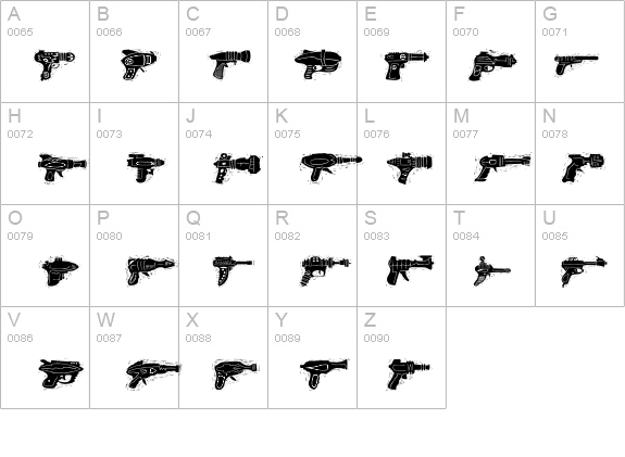 Rayguns details - Free Fonts at FontZone.net