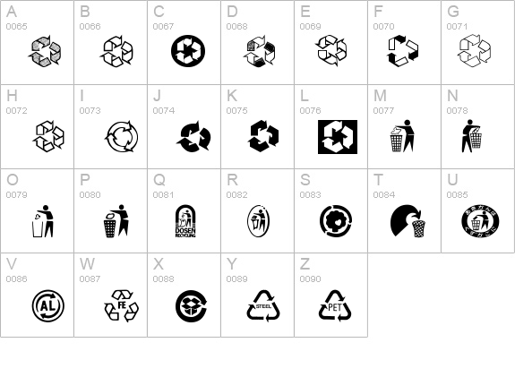 RecycleIt details - Free Fonts at FontZone.net