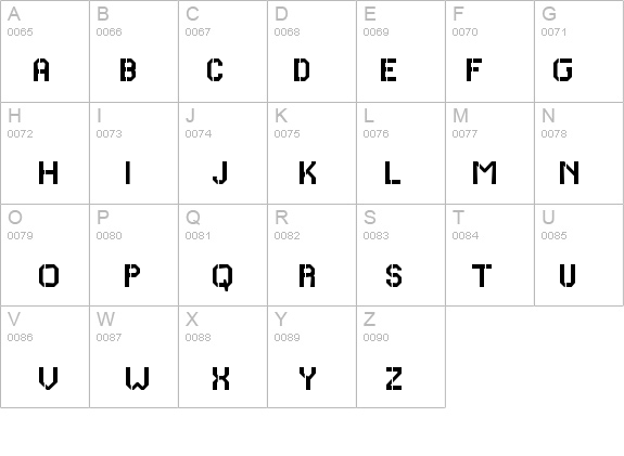 RH Carrier Stencil details - Free Fonts at FontZone.net