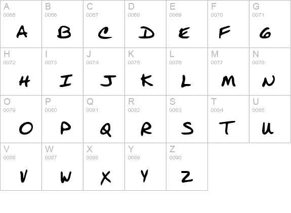 RustysHand Regular details - Free Fonts at FontZone.net