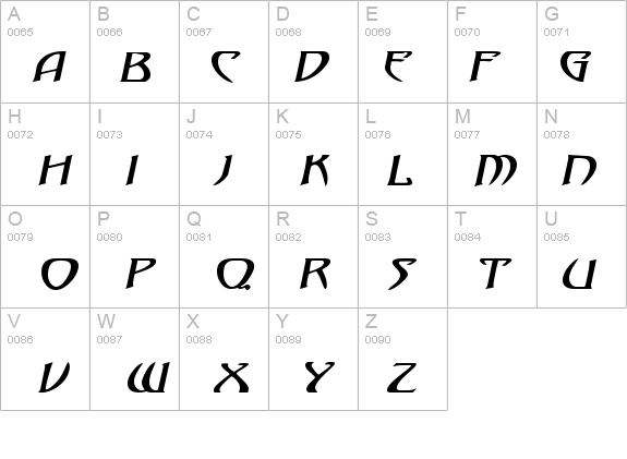 Saga-Expanded Bold Italic details - Free Fonts at FontZone.net