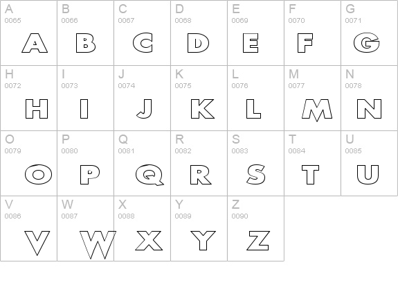 Scream outlined details - Free Fonts at FontZone.net