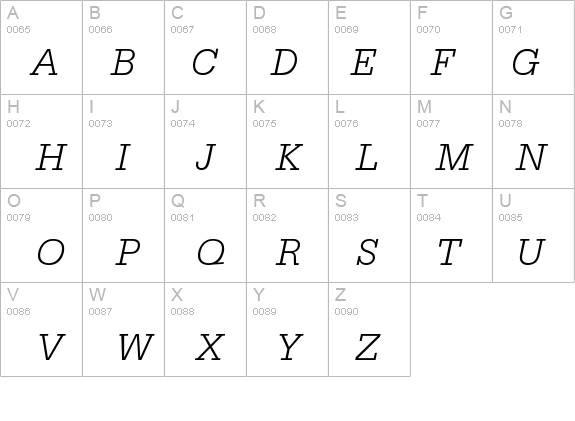 SerifaBQ-LightItalic details - Free Fonts at FontZone.net
