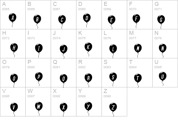 SF Balloons Italic details - Free Fonts at FontZone.net