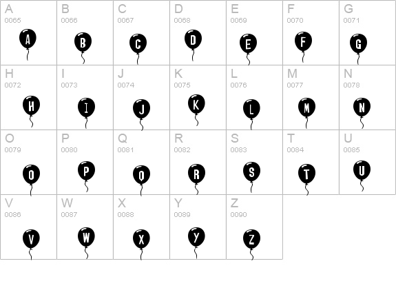 SF Balloons details - Free Fonts at FontZone.net