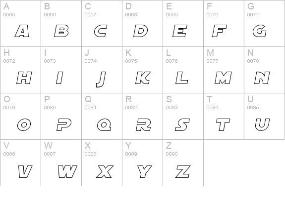 SF Distant Galaxy Outline Italic details - Free Fonts at FontZone.net