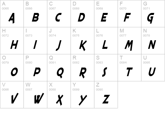 SF Espresso Shack Condensed Bold Italic details - Free Fonts at FontZone.net