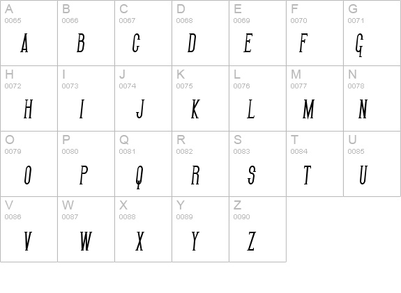 SF Gothican Condensed Bold Italic details - Free Fonts at FontZone.net