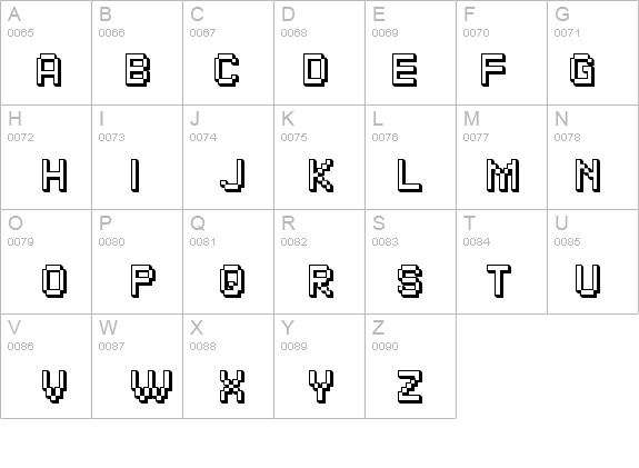 SF Pixelate Shaded details - Free Fonts at FontZone.net