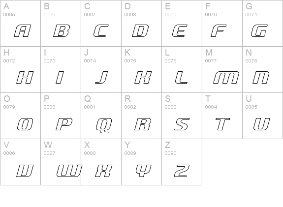 SF Quartzite Outline Italic details - Free Fonts at FontZone.net