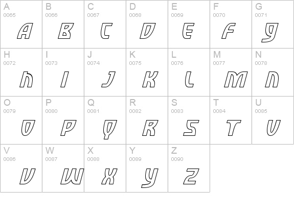 SF Retroesque Outline Italic details - Free Fonts at FontZone.net