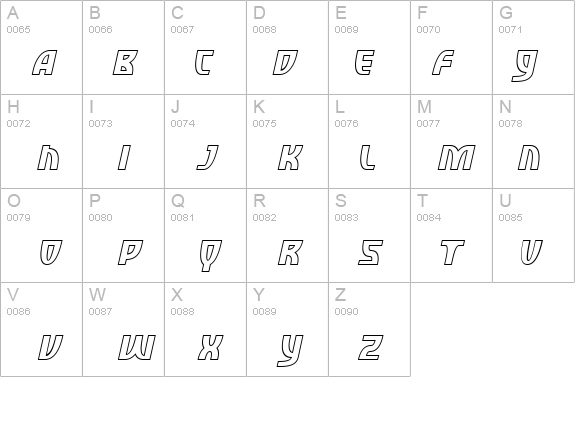 SF Retroesque Outline Oblique details - Free Fonts at FontZone.net