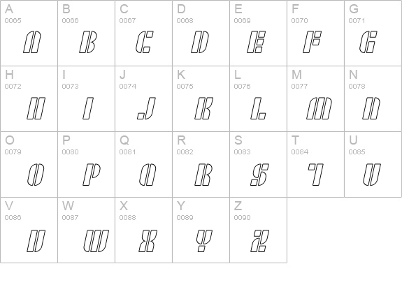 SF RetroSplice Outline details - Free Fonts at FontZone.net