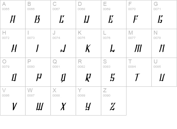 SF Shai Fontai Extended Oblique details - Free Fonts at FontZone.net