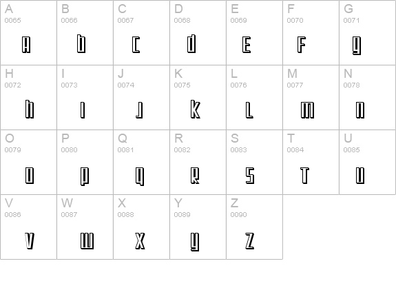 SF Square Root Shaded details - Free Fonts at FontZone.net