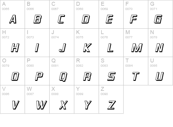 SF Theramin Gothic Shaded Oblique details - Free Fonts at FontZone.net