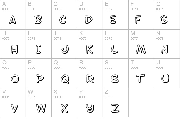 SF Toontime Shaded details - Free Fonts at FontZone.net