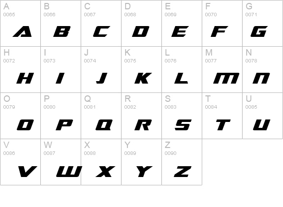 SF TransRobotics Extended Italic details - Free Fonts at FontZone.net