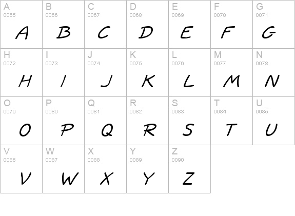 Short Hand Italic details - Free Fonts at FontZone.net